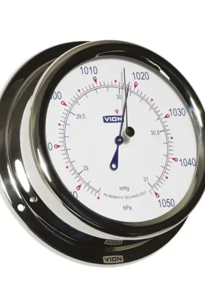 Acquista Ora Barometro in Acciaio Inox Foresti e Suardi - Alta Sensibilità con Cassa Fissa Ø 150 mm senza Ghiera per Fissaggio Rapido