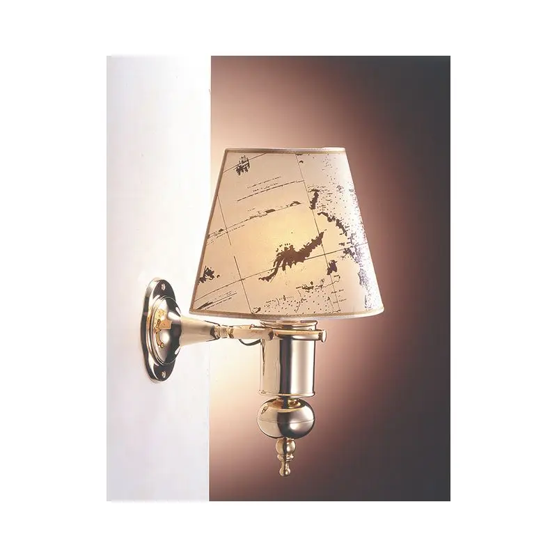 Prezzo Di Fabbrica Lampada Applique Oscillante in Ottone Giallo Lucido E27 con Paralume in Pergamena - Foresti e Suardi
