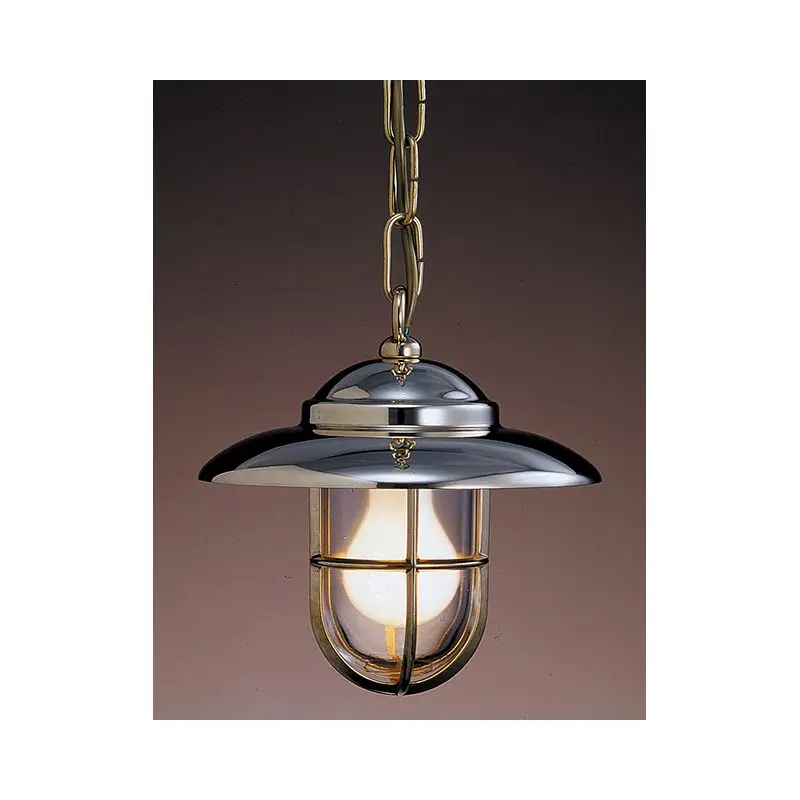 Lampada da soffitto in ottone giallo lucido E27 trasparente - Foresti e Suardi - Ideale per nautica e barche Nuova Collezione