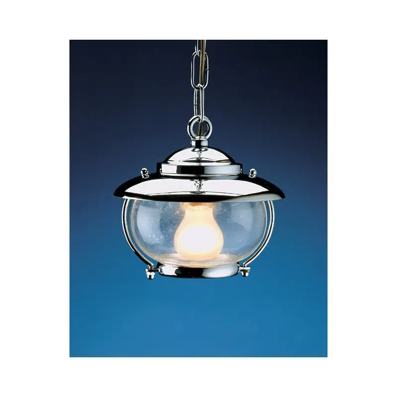 Lampada da soffitto in ottone argento cromato E27 con diffusore trasparente - Foresti e Suardi - 220-240V Max 77W Prezzo Scontato