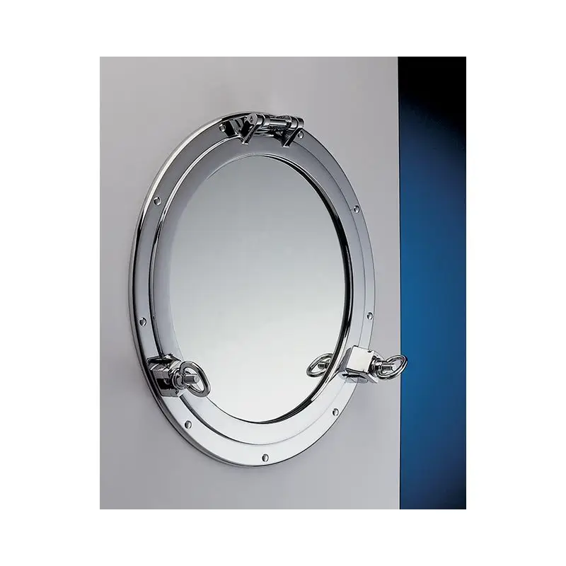 Soddisfatti O Rimborsati Oblò Apribile in Ottone Argento Cromato con Specchio Ø 470 x Ø 350 mm - Foresti e Suardi