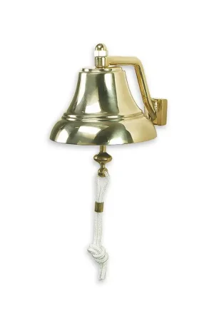 Acquista Ora Campana di bordo in ottone giallo lucido Ø 190 mm - Foresti e Suardi, attacco fisso a baionette, perfetta per imbarcazioni e nautica.