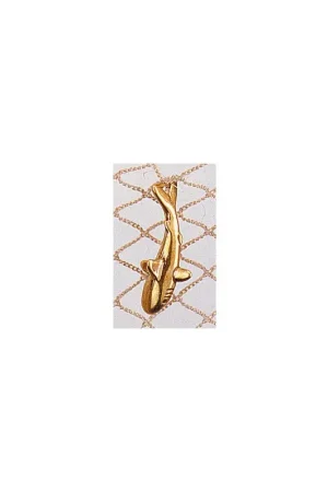 Acquista Ora Ciondolo Squalo in Ottone Giallo Lucido - Foresti e Suardi - Accessorio Nautico Elegante per Vele e Barche