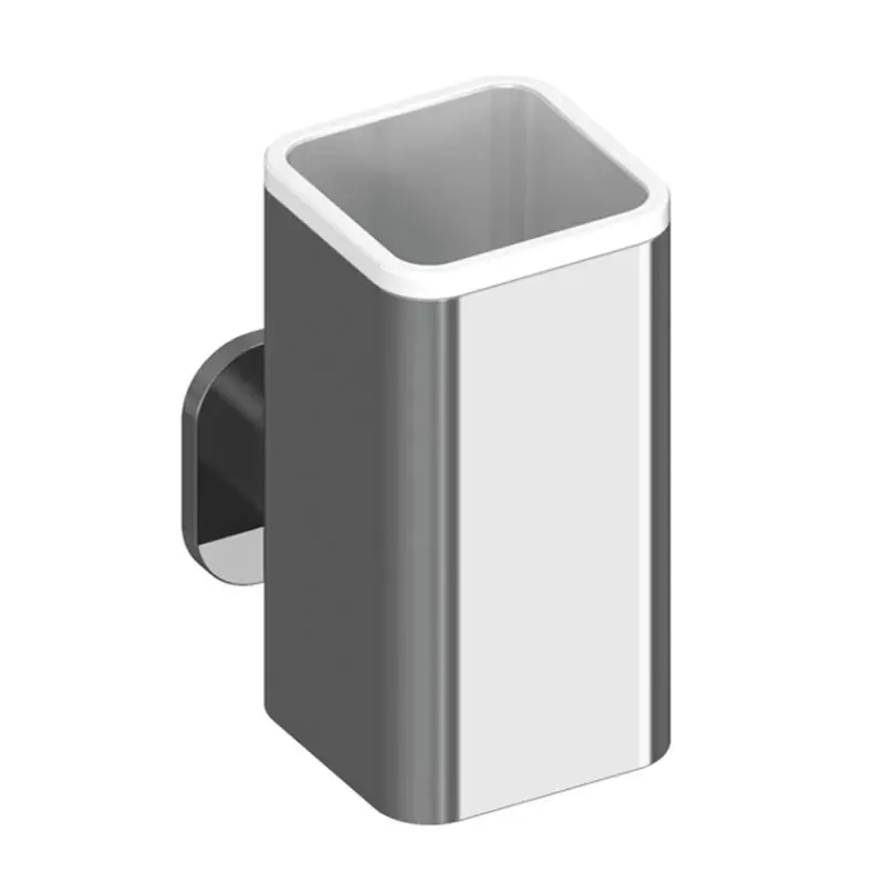 Porta bicchiere da parete DEVA in ottone argento cromato - Foresti e Suardi Ultima Occasione