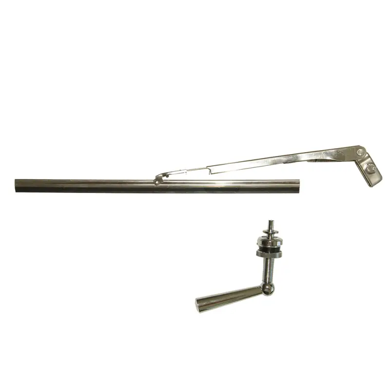 Super Prezzo Tergicristallo Manuale con Impugnatura in Ottone Cromato e Braccio Telescopico in Acciaio Inox da 190 a 280 mm - Spazzola in Acciaio Inox Lunghezza 280 mm