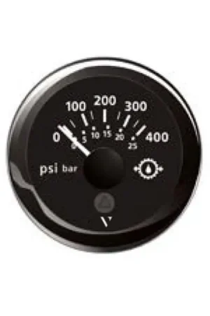 Prezzo Di Fabbrica Manometro Olio 25 Bar Nero IP67 con Illuminazione Rossa e Cavo di Collegamento per Invertitore 12/24V - Strumento Stagno VDO Marine