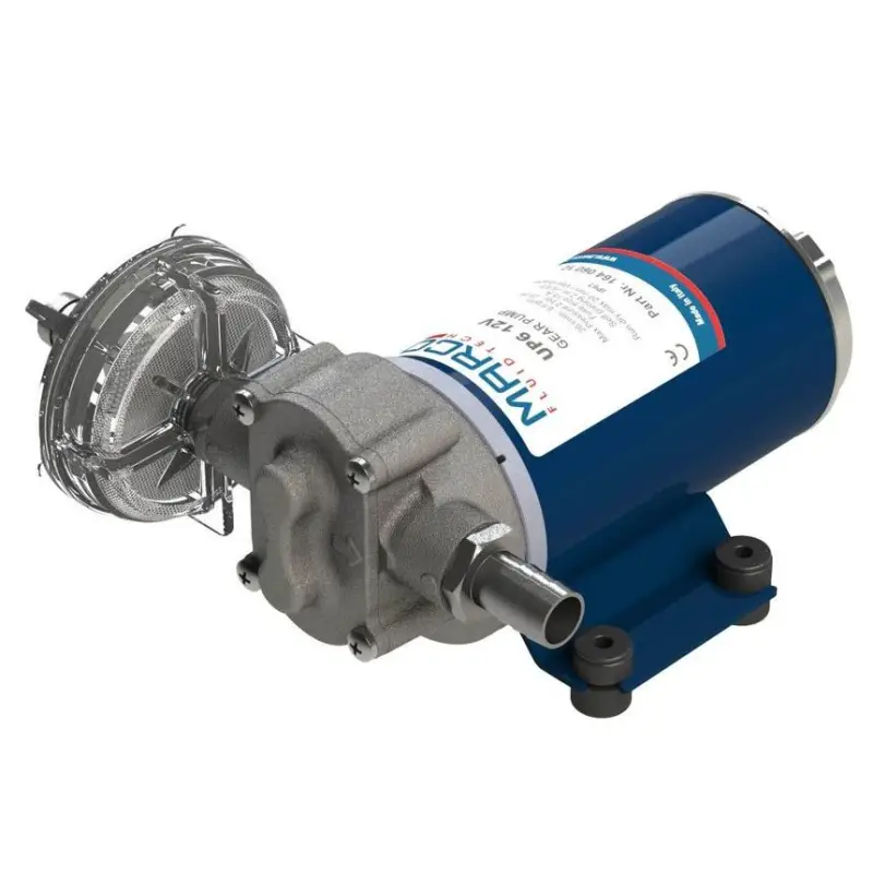 Offerta Lampo Pompa Ingranaggi UP6 24V - Pompa Autoadescante in Ottone Nichelato per Gasolio - Ideale per Trasferimento fino a 1,5 Metri