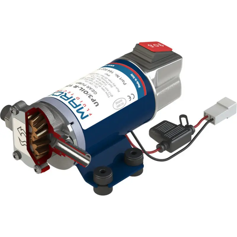 Pompa Ingranaggi UP3 Oil-R 12 V - Pompa Autoadescante in Bronzo per Oli con Interruttore Deviatore a 3 Posizioni e Portata di 5,5 Lt/min Acquista Ora