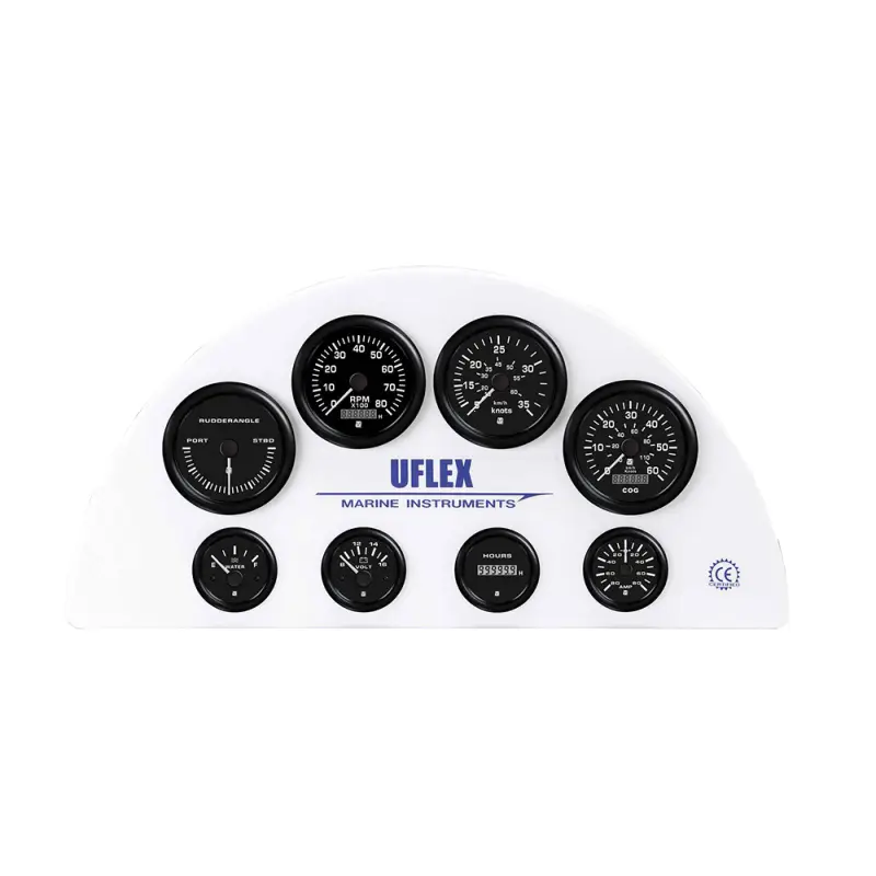 Indicatore Angolo di Barra Uflex - Strumento Nautico Stagno IP67 con Retro Illuminazione e Grafica Leggibile in Ogni Condizione - Installazione Plug and Play Inclusa Economico