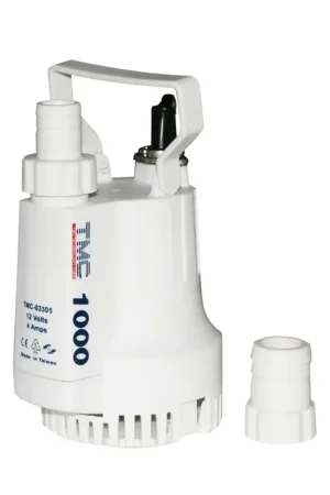 A Buon Prezzo Pompa ad Immersione TMC 1000 12V - Portata 4000 Lt/h, Dimensioni Ø 88 x 165 mm - Ideale per la Nautica