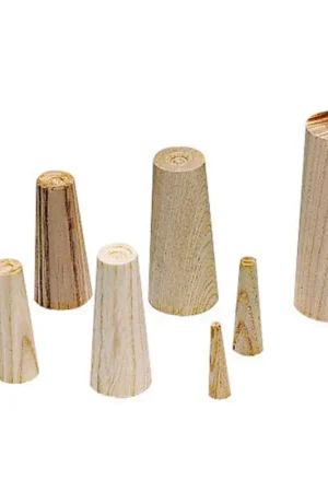 Compra Oggi Stesso Set di 9 Coni in Legno Turafalle per Emergenza - Tappi di Emergenza per Barche - Misure Varie da 40x10mm a 80x35mm