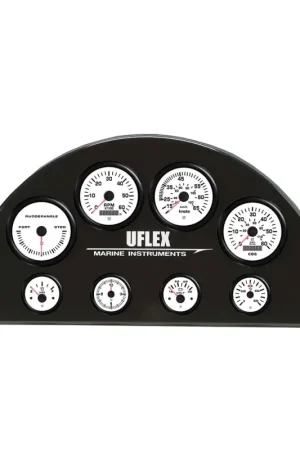 Indicatore Angolo di Barra Uflex - Strumento Nautico Stagno IP67 con Retro Illuminazione e Lente Anticondensa, Misure Metriche e Americane, Installazione Plug and Play Prezzo Di Fabbrica