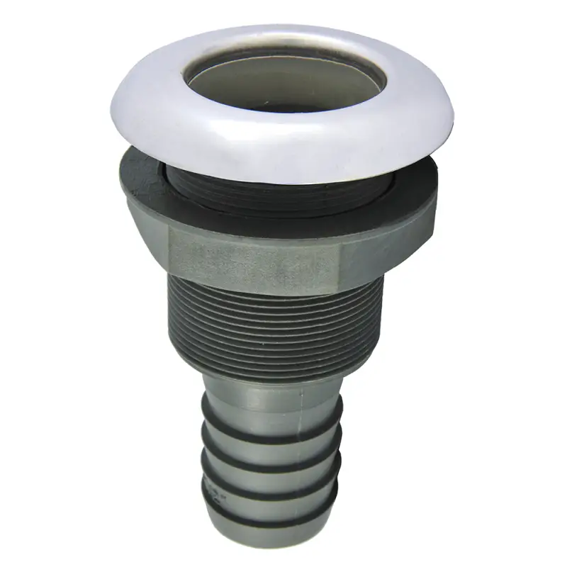Scarico Autosvuotante Dritto Ø 38 mm in PVC/Inox - Valvola di Non Ritorno e Portagomma - Marine Town Popolare