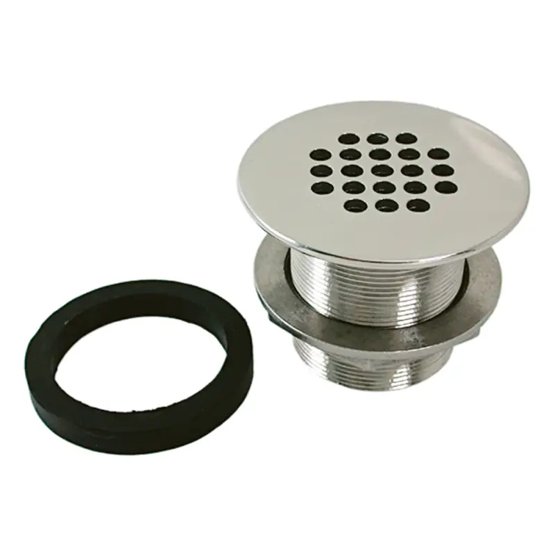 Scarico Inox AISI 316 Ø 50x32 mm - Scarico Completo in Acciaio Inox con Guarnizioni per Docce e Pozzetti, Fissaggio a Dado Pagamento Sicuro