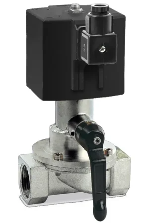 Miglior Prezzo Elettrovalvola 12V in Ottone Nichelato e Acciaio Inox - Comando Elettrico per Acqua e Gasolio con Chiusura Manuale e Filettatura 1” Gas - Potenza Bobina 43W per Nautica e Barche