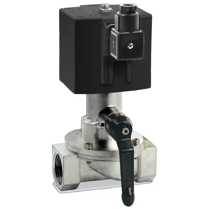 Miglior Prezzo Elettrovalvola 12V in Ottone Nichelato e Acciaio Inox - Comando Elettrico per Acqua e Gasolio con Chiusura Manuale e Filettatura 1” Gas - Potenza Bobina 43W per Nautica e Barche
