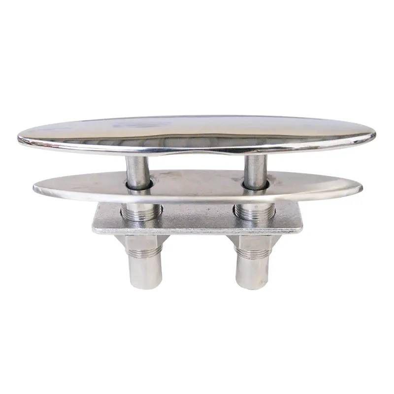 Spedizione Espresso Bitta a Scomparsa Inox AISI 316 mm. 152 - Fissaggio a Filo con Portagomma per Scarico Acqua - Perfecta per la tua Imbarcazione
