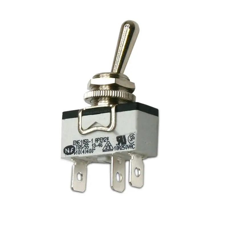 Interruttore On-Off-On Nautico 15 Amp 250V - Termoindurente con Contatti in Argento e Cappuccio in Gomma Ultimissimo Modello