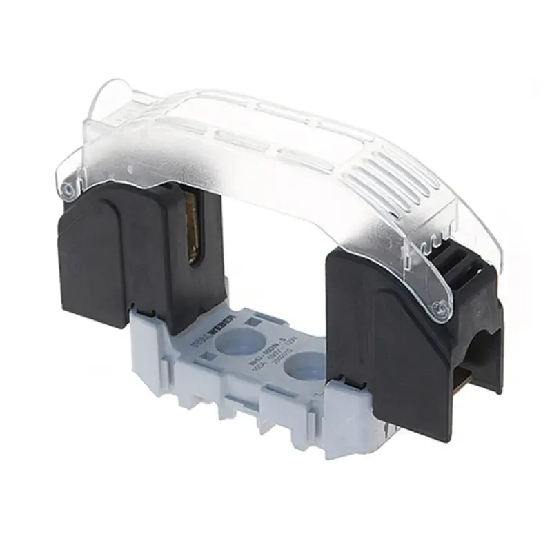 Portafusibile Termoplastico per Fusibili 63/80/125/160A con Calotta Trasparente - Fissaggio su Piastra e Guida DIN Promozione Esclusiva