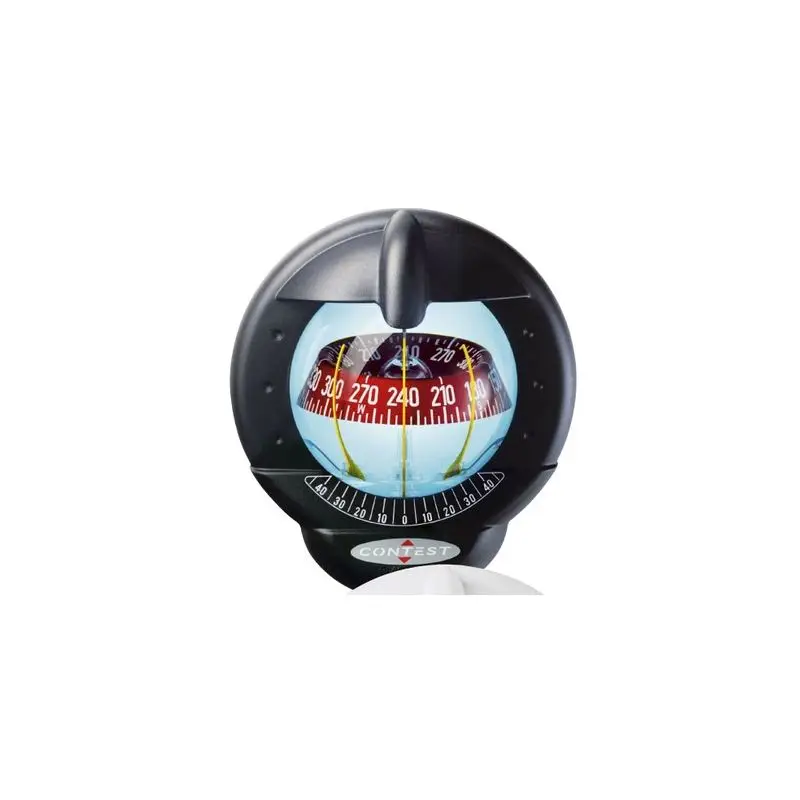 Offerta Limitata Bussola Contest 101 Nera con Rosa Rossa - Montaggio su Paratia Inclinata 10-25° per Barche a Vela oltre 9 mt - Illuminazione LED 12-24 V