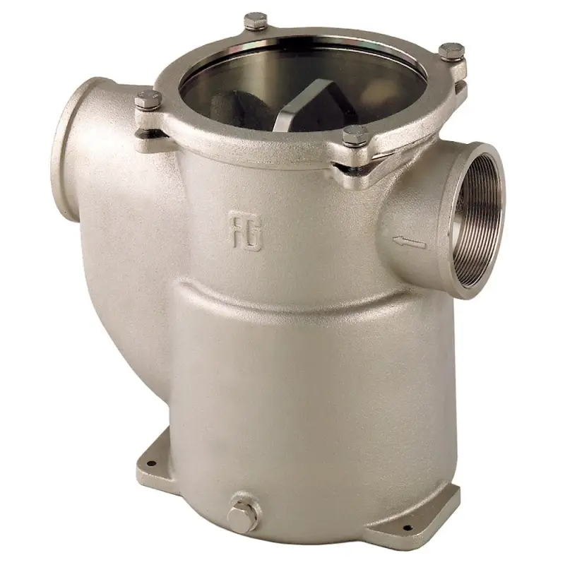 Filtro Acqua Mediterraneo 1'1/2 - Depurazione in Bronzo Nichelato con Coperchio Trasparente e Viteria in Acciaio Inox AISI 316 L - Omologato R.I.Na. Prezzo Ridotto