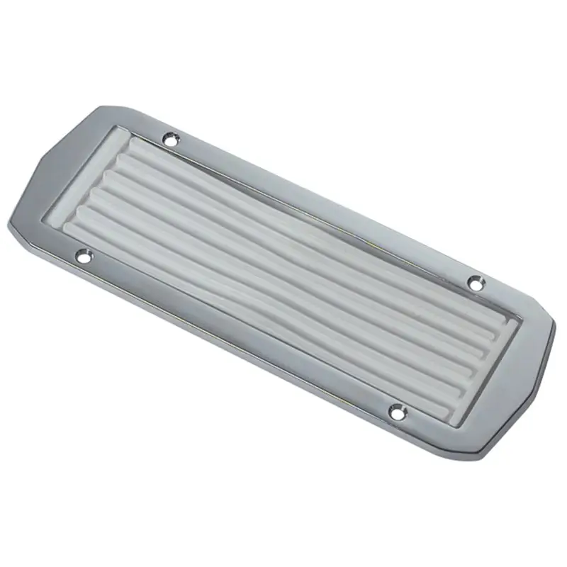 Pedana Poggia Piedi in Ottone Cromato e Gomma Antiscivolo - Dimensioni 230x80 mm - Foresti e Suardi Esclusivo