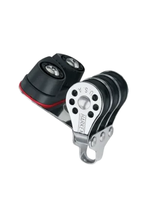 Bozzello Micro 22mm Triplo Harken - Strozzatore Carbo-Cam 471 per cime Ø3-6 mm, leggero e scorrevole, carico max 227 kg, ideale per tavole a vela e derive. Non Perdere