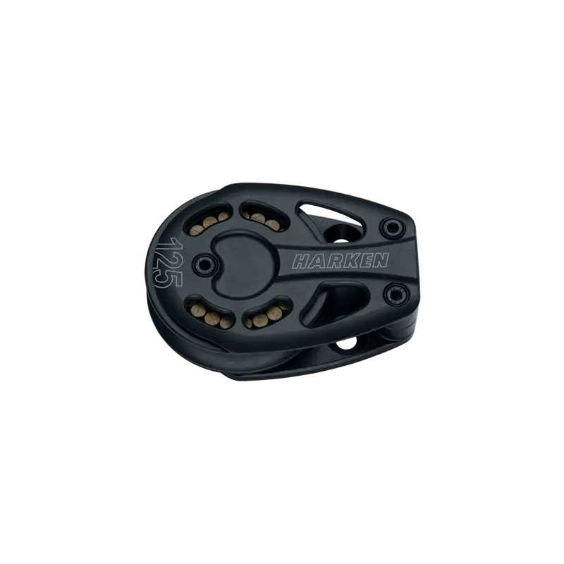 Bozzello Harken Black Magic 125 mm Singolo - Piano: Rinvio Resistente con Pulegge Anodizzate e Cuscinetti in Torlon per Maggiore Durata e Riduzione dell'Attrito Offerta Lampo