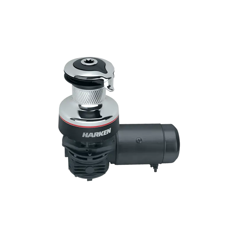 Esclusivo Winch Elettrico Harken Radial 40 - Self-Tailing Cromato, 2 Velocità, Motore 12V Orizzontale per Vele di Qualsiasi Dimensione