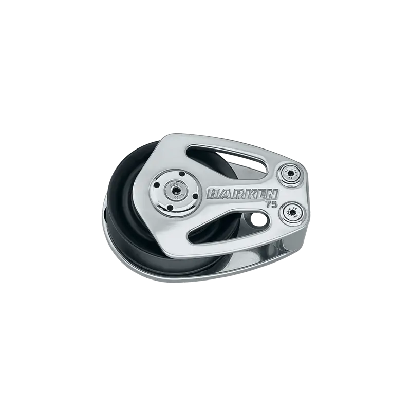 Non Perdere Bozzello Harken in Acciaio 75 mm Rinvio Singolo - Alta Resistenza e Durata, Guance Lucidate e Sistema a Sfere Ultraleggere