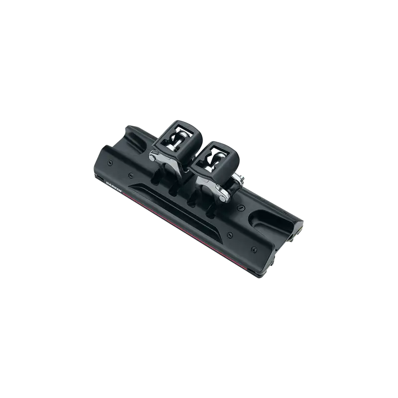Reso Gratuito Carrello Harken 32 mm con Doppio Supporto Verticale e Attacchi Bozzello - Regolazione Vele Facile e Veloce per Crocieristi e Regatanti