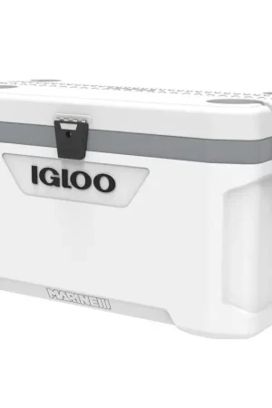 Ghiacciaia IGLOO Latitude Marine Ultra 70 con isolamento termico, maniglie per il trasporto, robusta e multifunzionale, ideale per alimenti, pescato e come sedile a bordo. Promo Stagionale