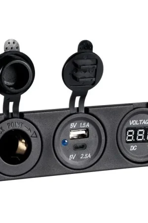 Voltmetro Digitale con Presa Corrente USB Doppia A+C e Opzione Pannello Frontale - Ideale per Barche e Nautica Compra Adesso