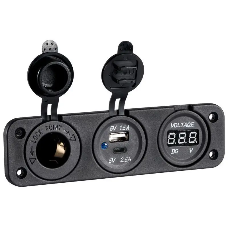 Voltmetro Digitale con Presa Corrente USB Doppia A+C e Opzione Pannello Frontale - Ideale per Barche e Nautica Compra Adesso