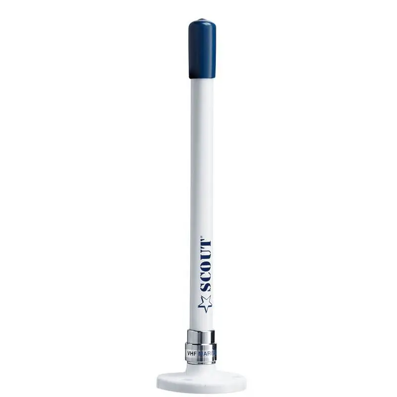 Antenna VHF Supercompatta Removibile SCOUT in Vetroresina Waterproof con Supporto e Kit di Montaggio - Perfetta per la tua Nautica Spedizione Espresso