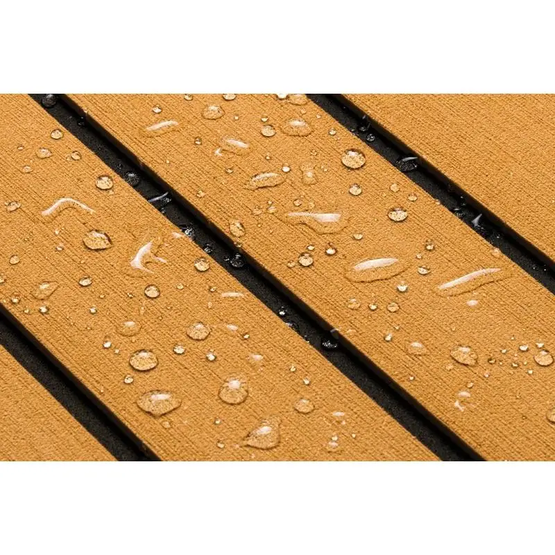 Prezzo Di Fabbrica Rivestimento Teak EVA effetto legno 2400x1200x6 mm - Tappetino autoadesivo antiscivolo e impermeabile per nautica, resistente ai raggi UV e facile da pulire