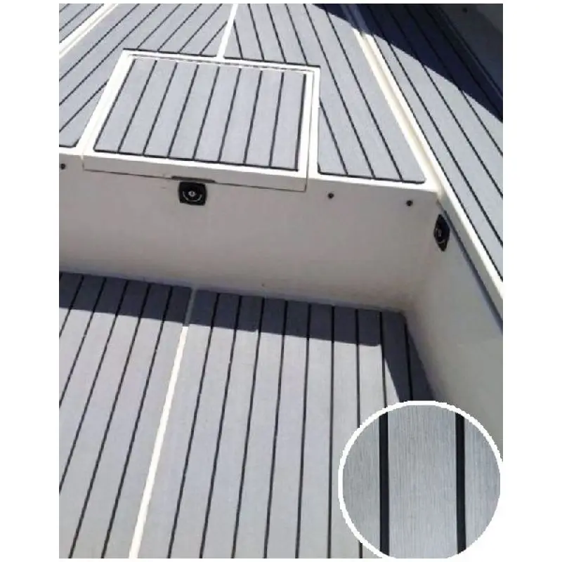 Subito Disponibile Rivestimento Autoadesivo in EVA Faux Teak Antiscivolo per Ponti e Coperta - Impermeabile e Resistente agli Urti, Facile da Pulire e con Ottima Resistenza ai Raggi UV