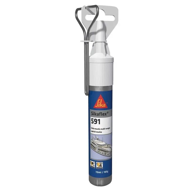 Spedizione Espresso Sigillante Polimerico Sikaflex 591 Nero 70 ml - Perfetto per Incollaggi Elastici e Sigillature in Nautica e Settore Marino