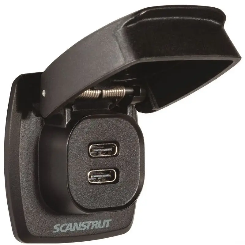 Presa stagna SCANSTRUT Flip Pro IPX4 (chiusa) - compatta, versioni USB A+C, presa corrente o combo USB+presa Reso Gratuito