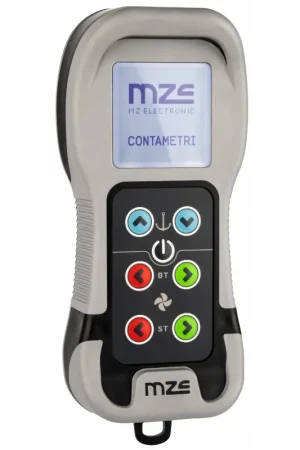 Occasione Imperdibile Radiocomando Contametri WHC040 MZ Electronic per Controllo Verricello e Thruster con Ricarica Touchless - Trasmettitore e Ricevitore Inclusi, IP67, Display in 5 Lingue, Funzione Discesa Automatica e Blocco Tastiera