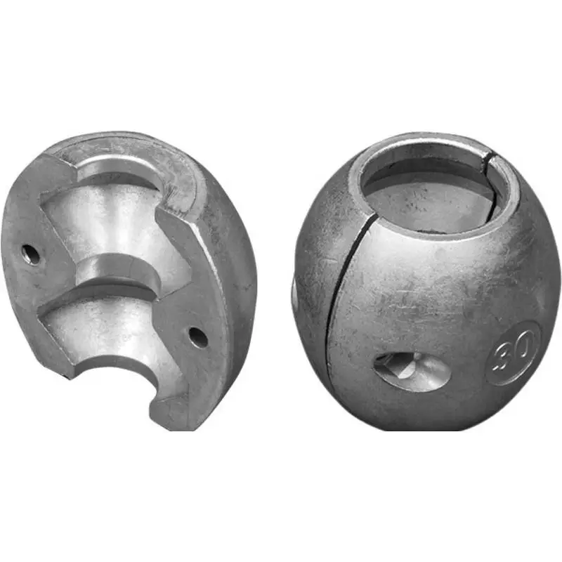 Sconto Anodo Oliva in Alluminio per Asse mm 38 (1 1/2) con Perni e Dadi in Acciaio Inossidabile - Tecnoseal