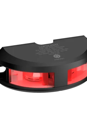 Fanale Verticale Lopolight - Luce Rossa 2 mn 180° - Anodizzato Nero - Potenza 1,8 Watt - Visibilità fino a 50 m - Montaggio Verticale - Include Cavo Precabato 0,70 metri Professionale