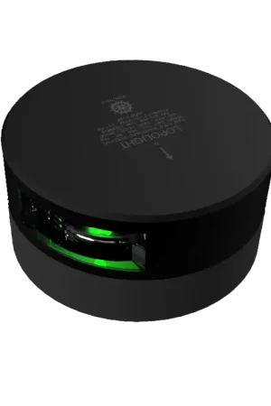 Luce di Dritta Orizzontale Rotonda 112,5° Verde Nero Lopolight - Alta Efficienza con LED Unico, Impermeabile e Durata 50.000 Ore, per Imbarcazioni fino a 50 m Miglior Prezzo