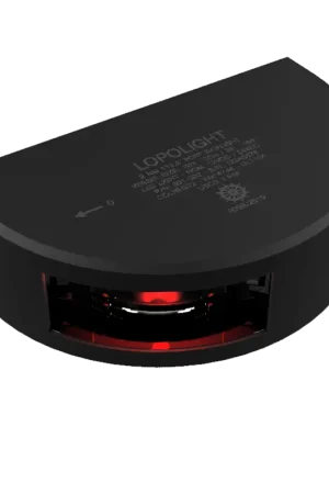 Saldi Luce di Navigazione Verticale Sinistra Rossa Lopolight - LED Alta Efficienza 3W, Anodizzato Nero, Impermeabile IP68, Ideale per Imbarcazioni oltre 50m, Design Compatto e Resistente