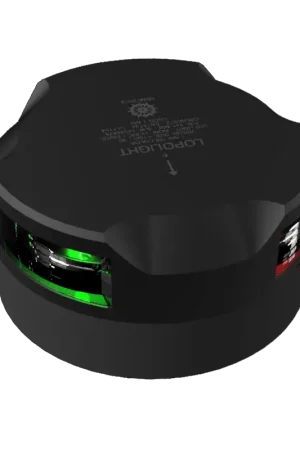 Lopolight Tricolore Orizzontale 1/2 mm LED Luce Verde/Rossa/Bianca - 112,5°/112,5°/135° - Nero - Potenza 2,23 Watt - Visibilità Fino a 2 Miglia Nautiche - Ideale per Imbarcazioni fino a 12 m Spedito Oggi