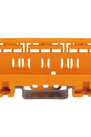 Supporto di montaggio per connettori WAGO 4 mm², compatibile con morsetti di giunzione serie 221, installazione facile e sicura in orizzontale o verticale. Acquista Ora