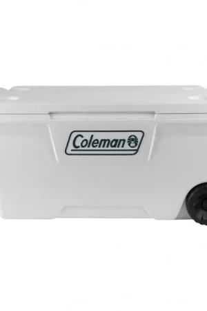 Ordina Subito Ghiacciaia Coleman Xtreme Marine 100 in Polietilene, Isolamento Poliuretano, Cerniere Inox, Maniglie per Trasporto, Antimicrobica, Ruote 6 Pollici, Tappo di Scarico.