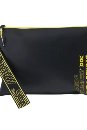 Must-Have Busta Portadocumenti Impermeabile Thalassa Nera - Con Chiusura a Cerniera Termosaldata e Cinturino per Trasporto, in Tela Cerata PVC 500D Antimacchia e Anti UV