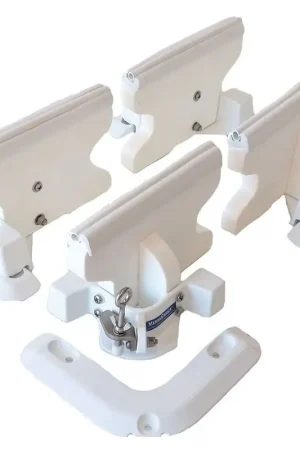 VersaChock Supporti Removibili per Tender, Jet Ski e Moto d'Acqua, Fissaggio su Plancetta di Poppa, Fly Bridge o Ponte, Alluminio Verniciato e HDPE con Gomma Promozione