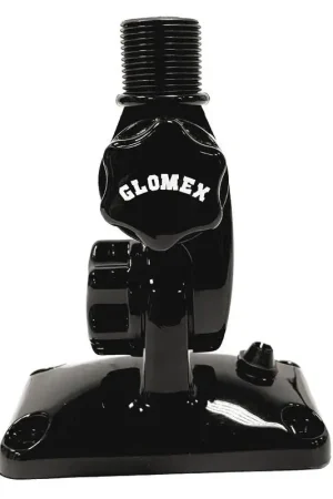 Professionale Base snodata GLOMEX in nylon rinforzato nera per antenne VHF/GPS con doppio snodo - Forniture Nautiche di Qualità
